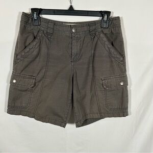 Eddie Bauer Ripstop Women’s Cargo Shorts Size 2 In Dark Gray. Outdoor/Hiking